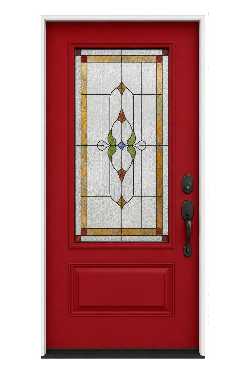 Colored decorative glass door replacement