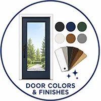 Door Colors & Finishes for clear glass doors