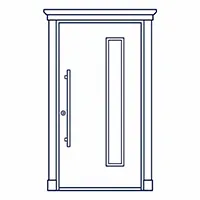 Flush Contemporary Fiberglass Door Design