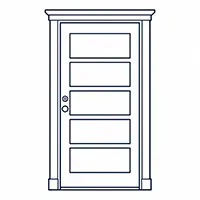 Horizontal Plank Design Fiberglass Doors