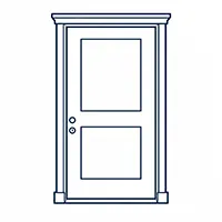 Shaker-Style Panel Fiberglass Doors