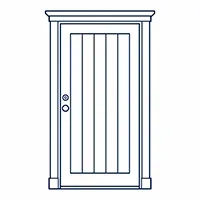 Vertical Plank Design Fiberglass Doors